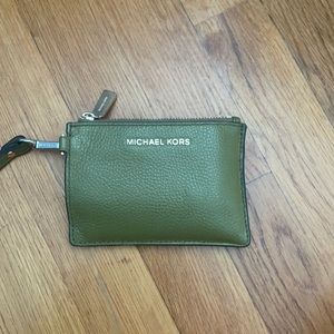 Michael Kors olive wristlet